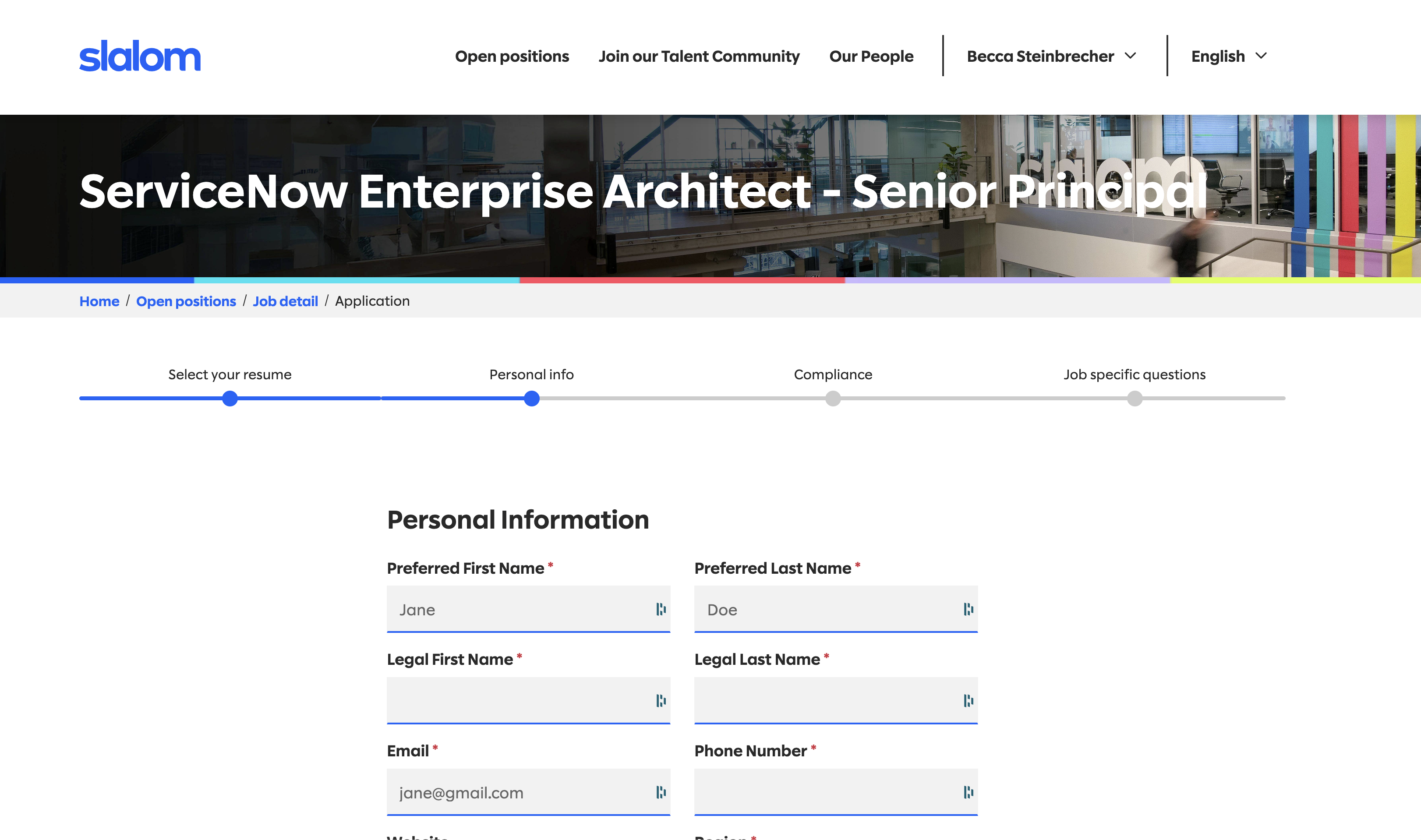 Slalom_build Applicant Portal — hero image